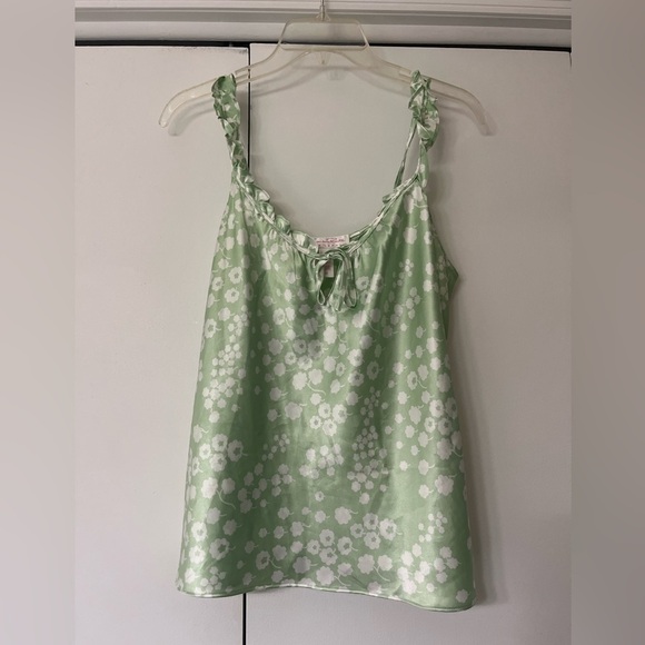 Oscar de la Renta Tops - Oscar de la Renta Pink Label Mint Floral Top
